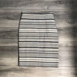 Ann Taylor loft graphic textured pencil skirt
